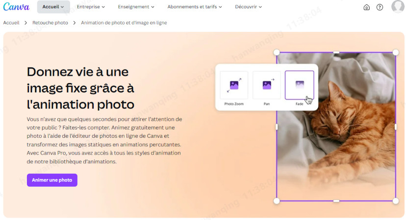 Canva Animateur de Photos