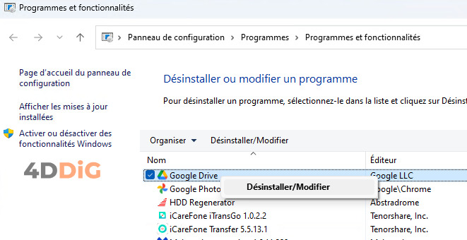 uninstall apps