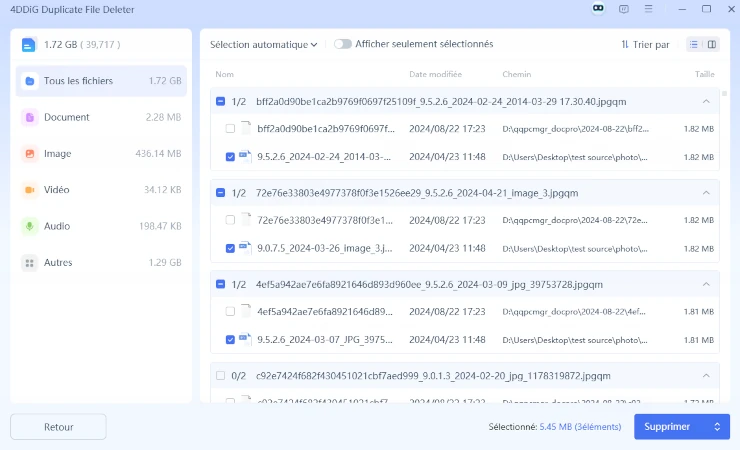 supprimer les doublons