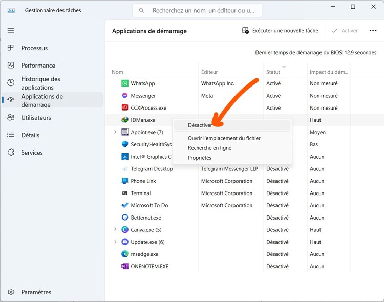select disable option