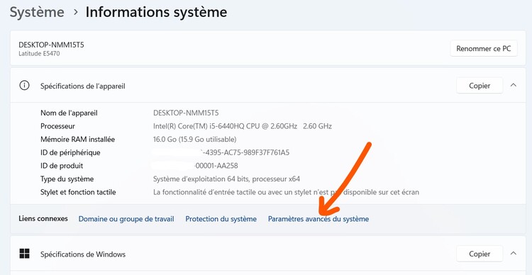 advanced system settings