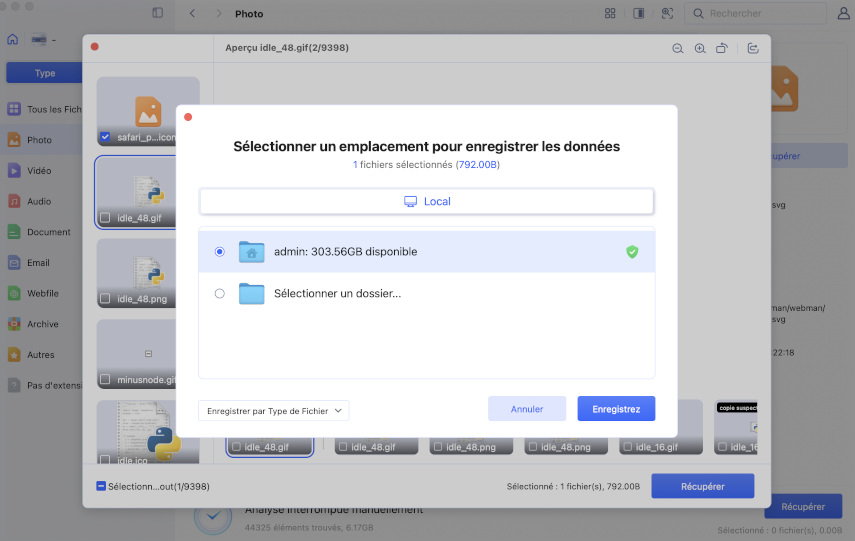 enregistrer les fichiers récupérés avec 4DDiG