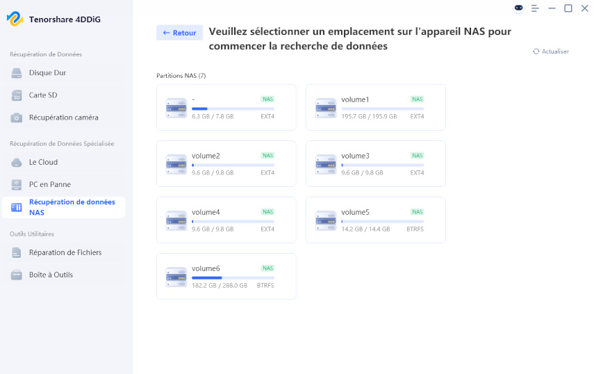 select a location on nas