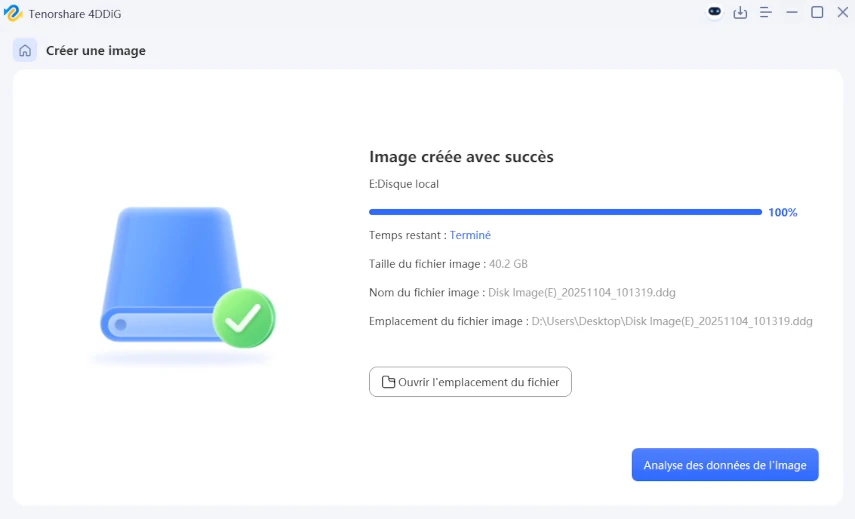 image disque créée avec succès