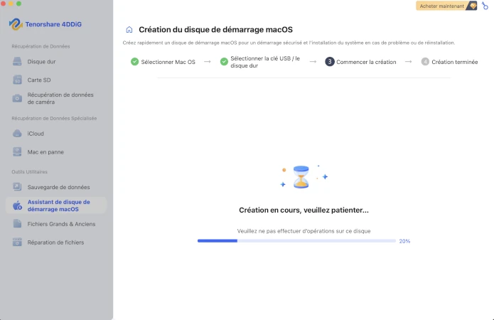 création du disque de démarrage macOS