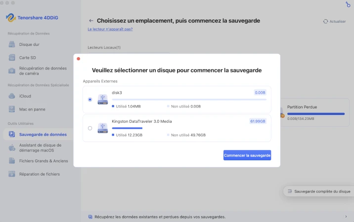 sauvegarde complète du disque