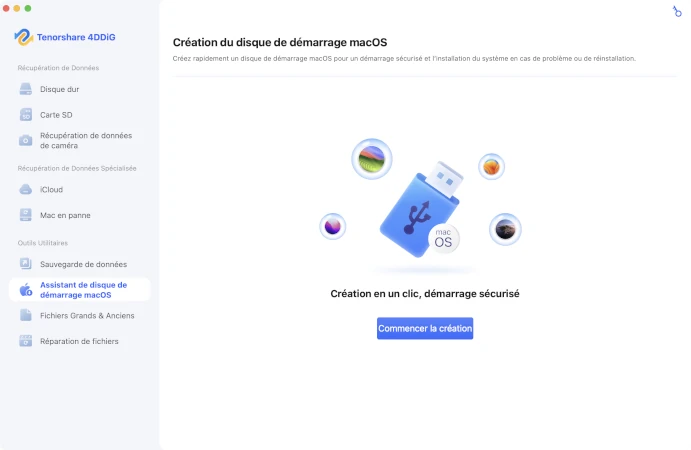 démarrer la création