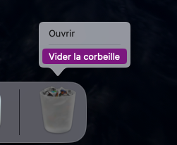 videz la corbeille