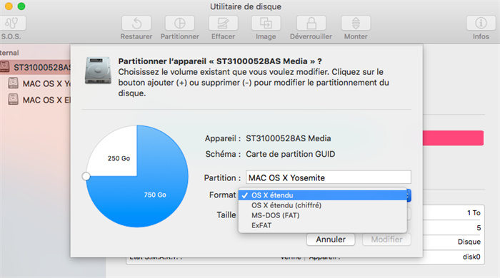 Utilitaire de disque