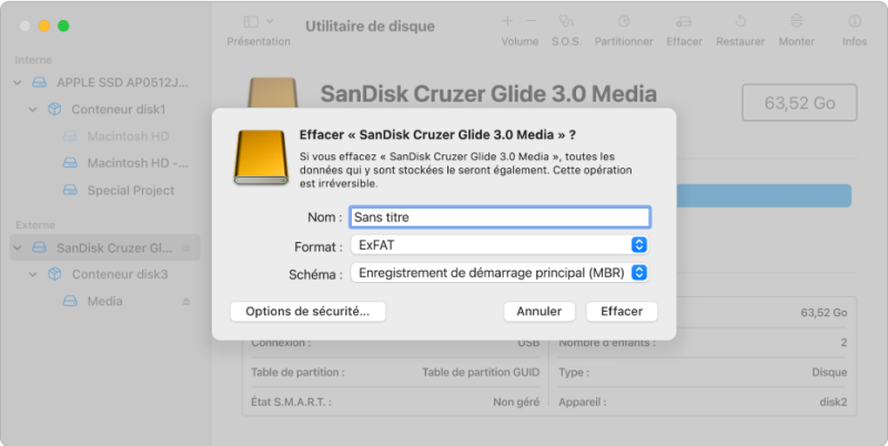 Comment résoudre un problème de carte SD sur Mac ?