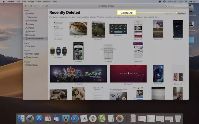 how to delete photos on macbook air
