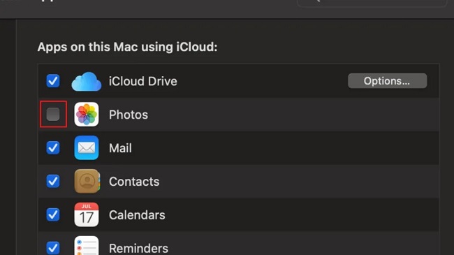 how to delete photos on mac but not icloud