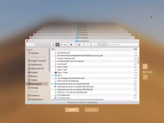 time machine to restore