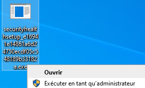 exécuter Sécurité Windows en tant qu’administrateur
