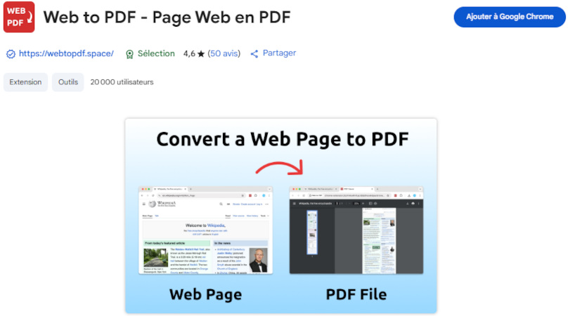 extension web to pdf