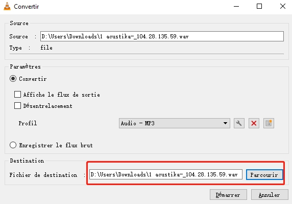 Utiliser VLC Media Player pour convertir WAV en MP3-4