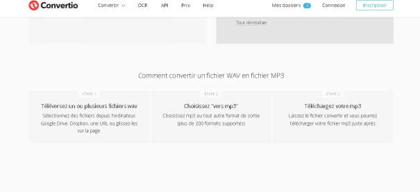 Utiliser un convertisseur en ligne pour convertir fichier wav en mp3-2