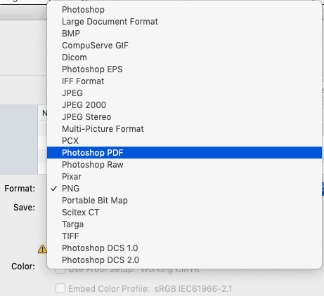 convertir HEIC en PDF avec Adobe Photoshop
