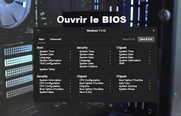 comment ouvrir le BIOS
