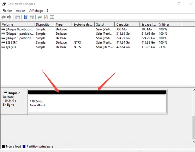 comment initialiser un disque dur