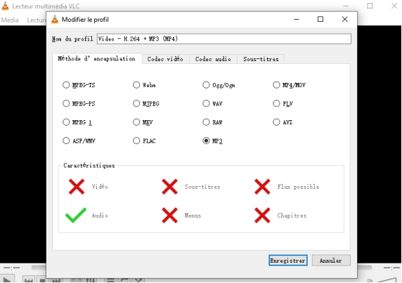 extraire le son d'une vidéo avec VLC-3