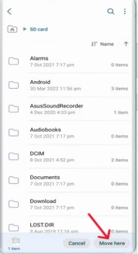 déplacer les fichiers vers la carte SD-2