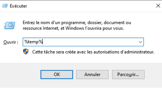 espace insuffisant sur le disque