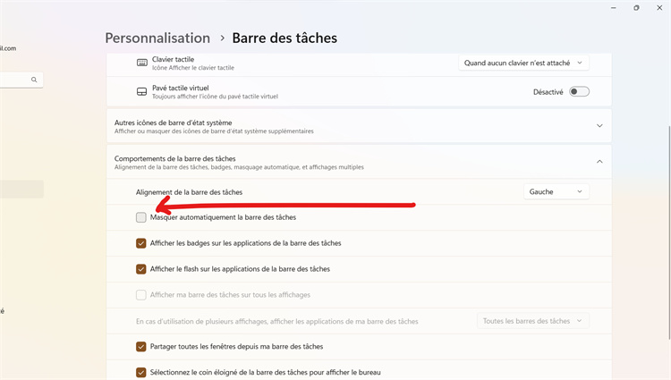 barres des taches disparues