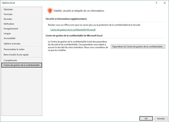 Centre de gestion de la confidentialité