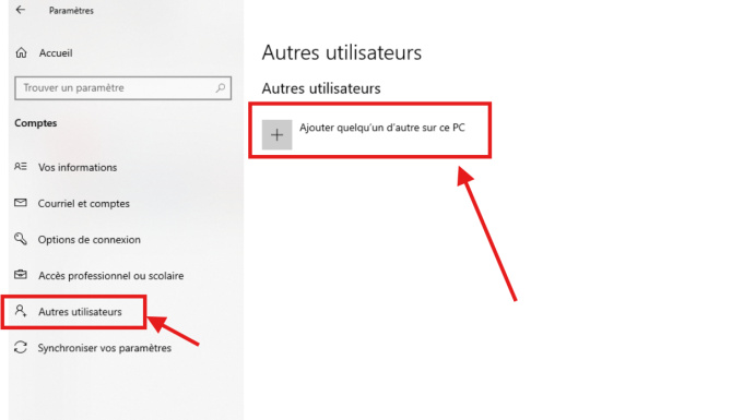 sélectionner la famille