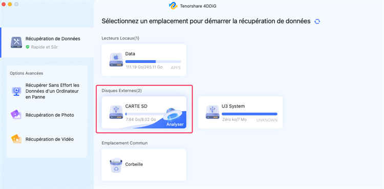 formater carte sd mac