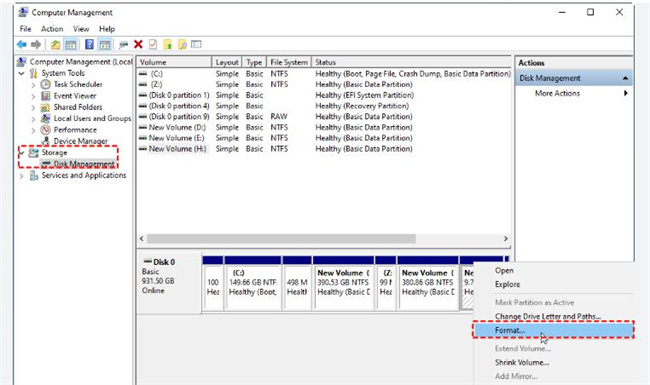 right click and choose format