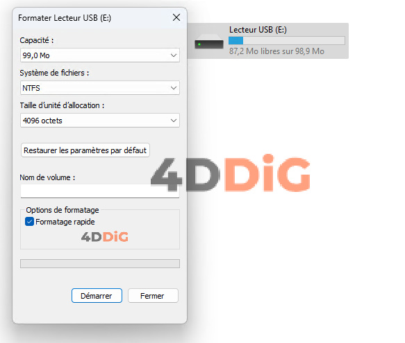 L'historique des fichiers ne reconnaît pas ce lecteur