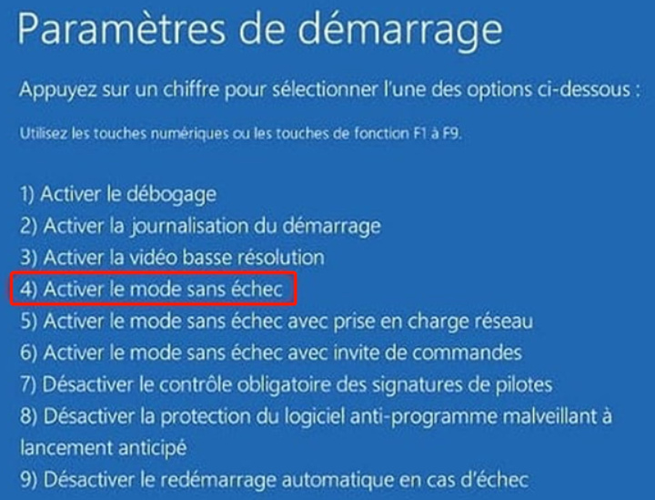 il semble que windows ne s'est pas chargé correctement