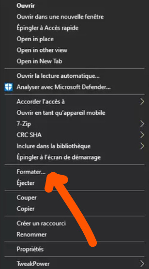 format your usb drive