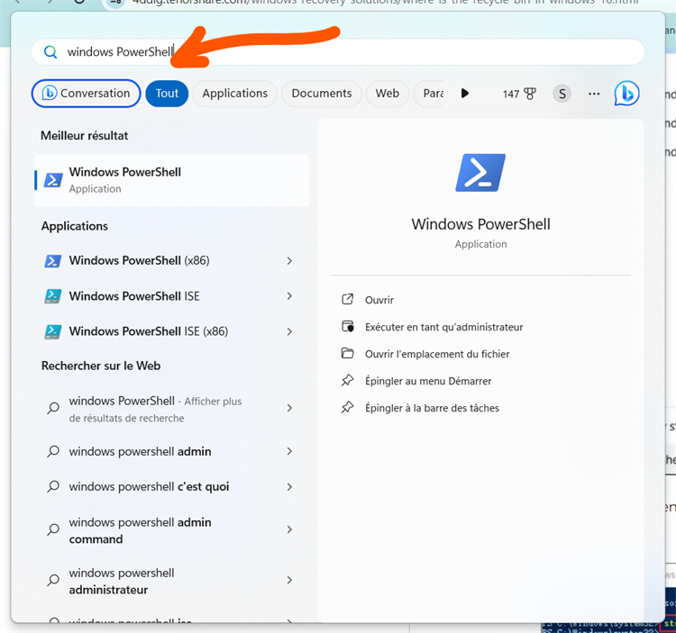 ou se trouve la corbeille