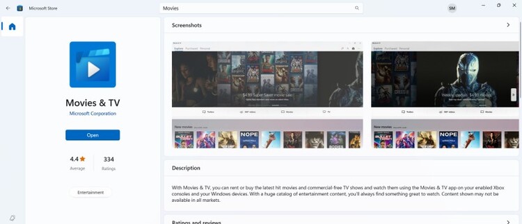 update movies & tv app to fix 0xc00d3e8c error