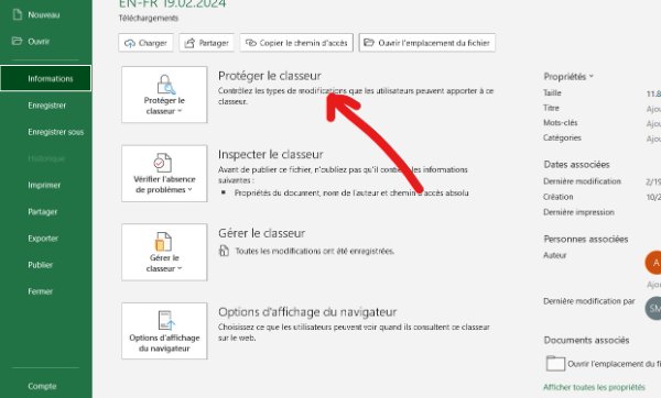 make an excel file read only