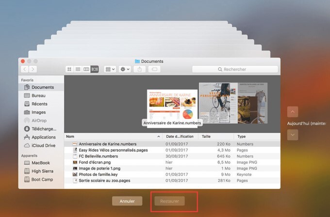recover from time machine