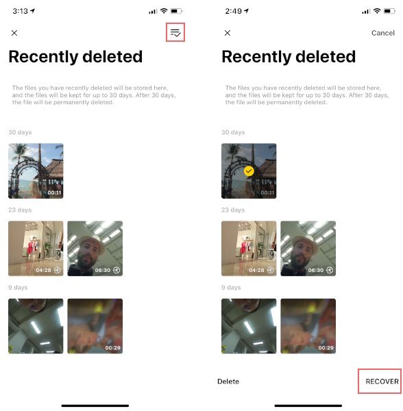 how to recover videos