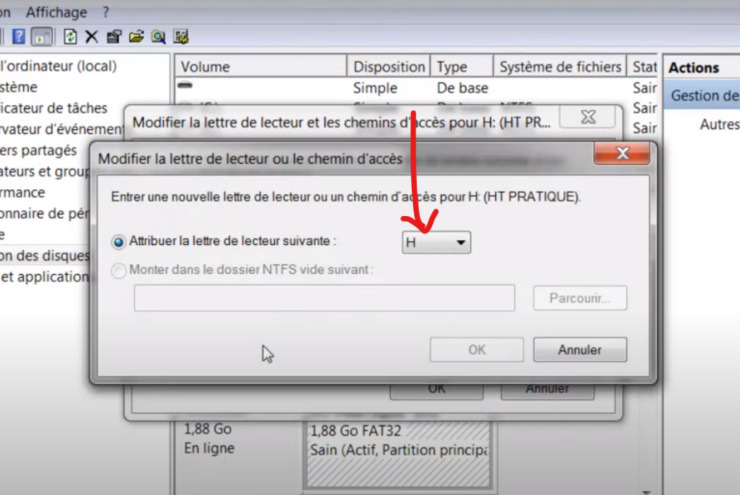 changing the drive letter