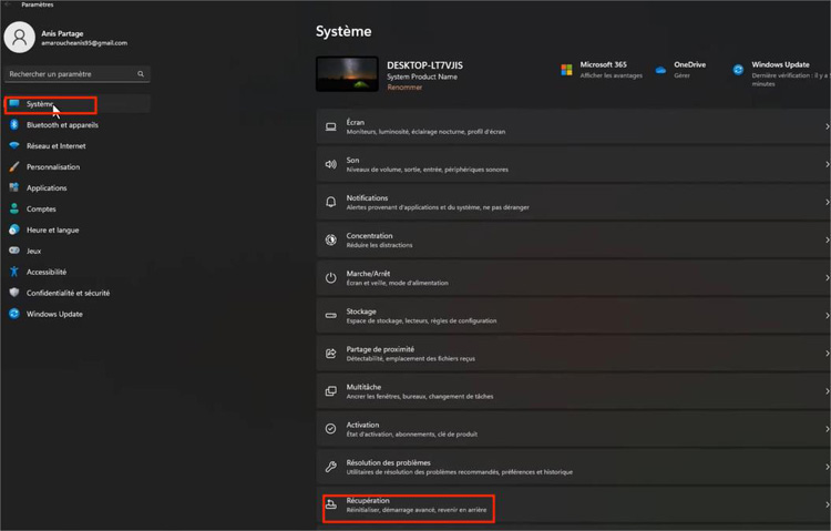 revenir à windows 10