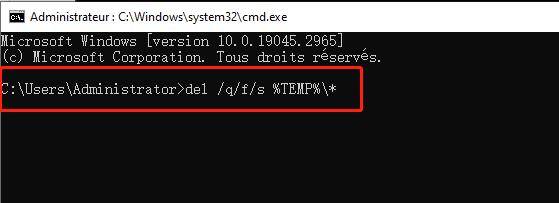 supprimer les fichiers temporaires