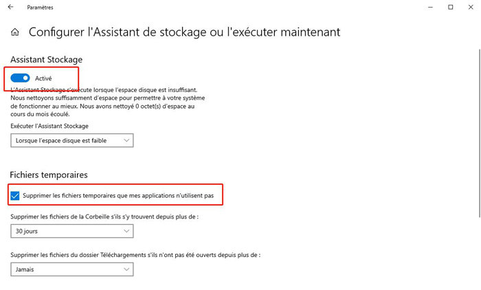 supprimer les fichiers temporaires