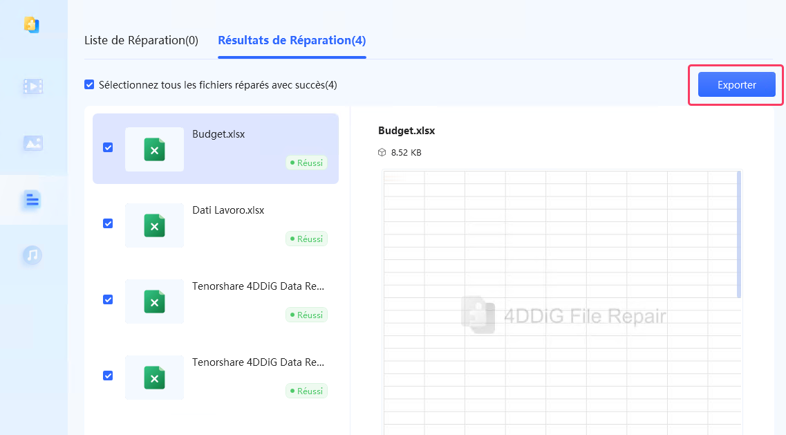 repair corrupted excel file using 4ddig file repair-3