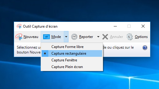 faire des captures d'écran sur windows