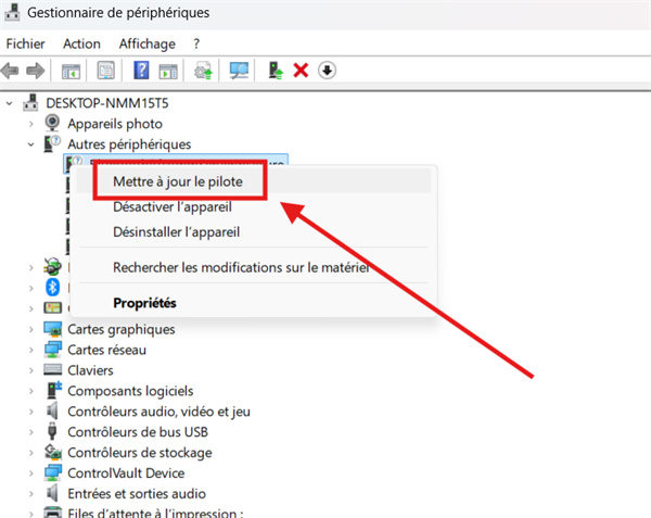 Mettre à jour le pilote
