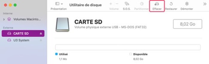 Comment réparer une Carte SD corrompue sur Mac