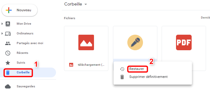 google drive restore deleted files
