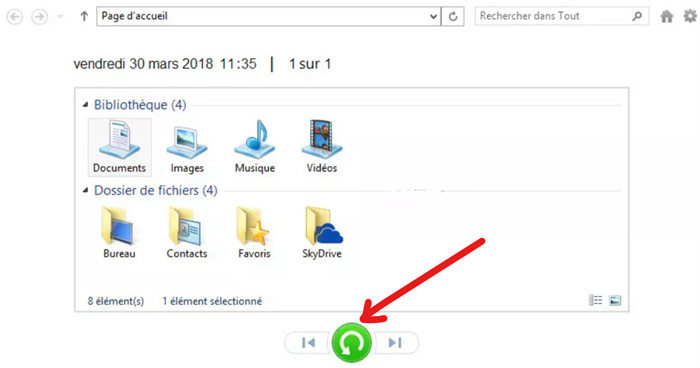 l'historique des fichiers